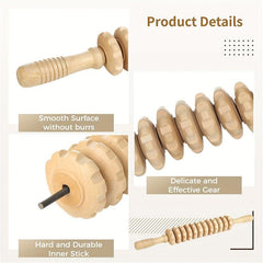 Wood Massager Straight Twelve Wheels Octopus Shape For Muscle Relax