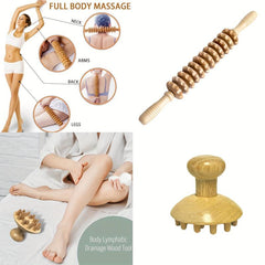 Wood Massager Straight Twelve Wheels Octopus Shape For Muscle Relax