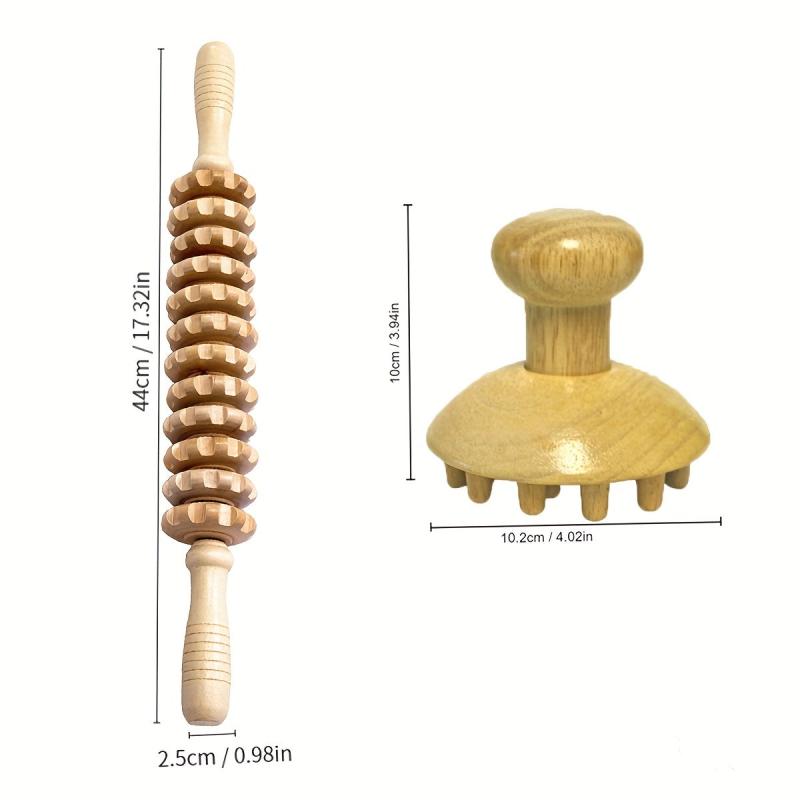Wood Massager Straight Twelve Wheels Octopus Shape For Muscle Relax
