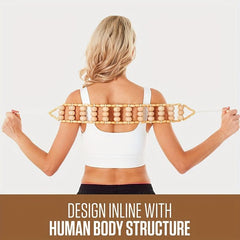 Wood Back Massage Roller Rope Wood Massage Tools Self Massage Tools