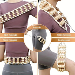 Wood Back Massage Roller Rope Wood Massage Tools Self Massage Tools