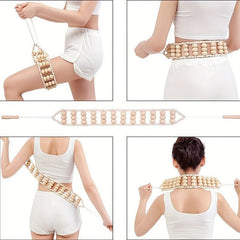 Wood Back Massage Roller Rope Wood Massage Tools Self Massage Tools