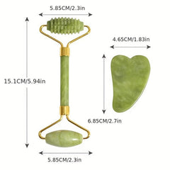 Zirconium Roller & Gua Sha Massage Set for Rejuvenation