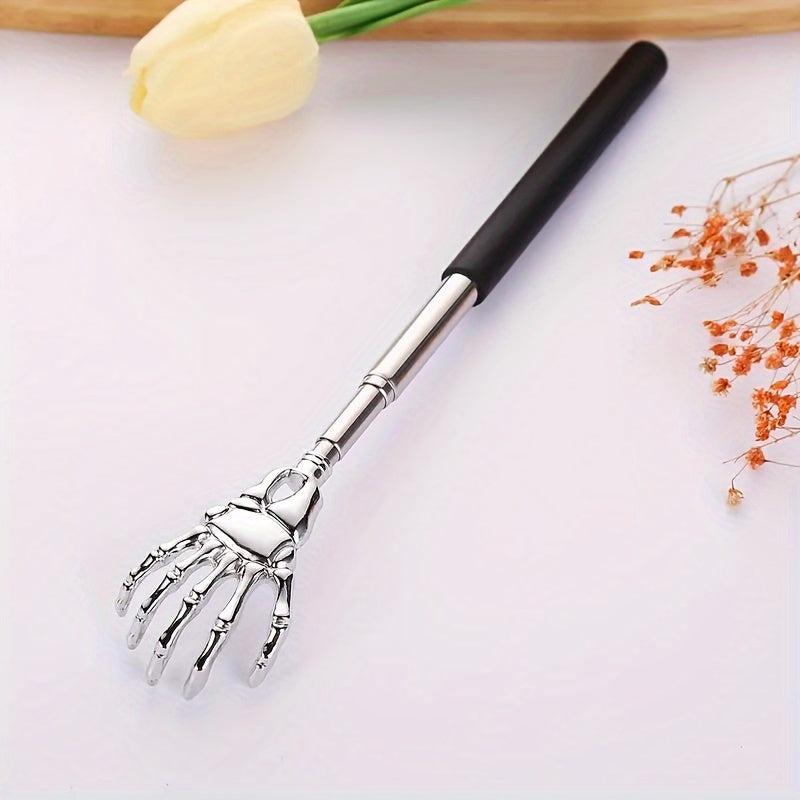 Telescoping Back Scratcher Extendable Plating Ghost Hand Stainless Steel
