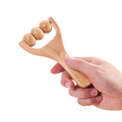 Wooden Roller Massager Body Massage Tool Soothing Face Shoulder Neck Hand Push