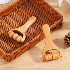 Wooden Roller Massager Body Massage Tool Soothing Face Shoulder Neck Hand Push