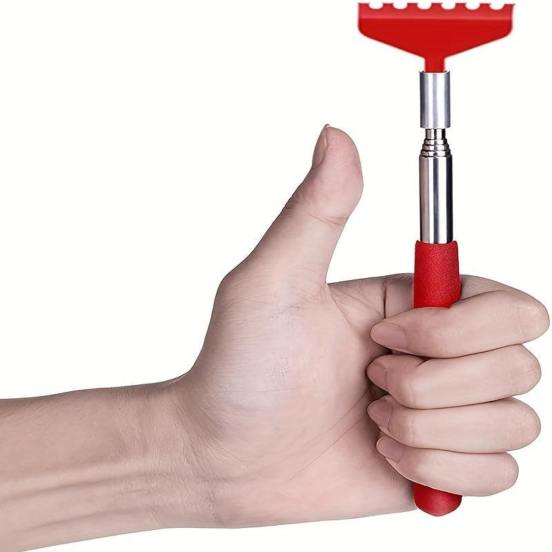 Telescoping Stainless Steel Back Scratcher - Portable Metal Massage Tool