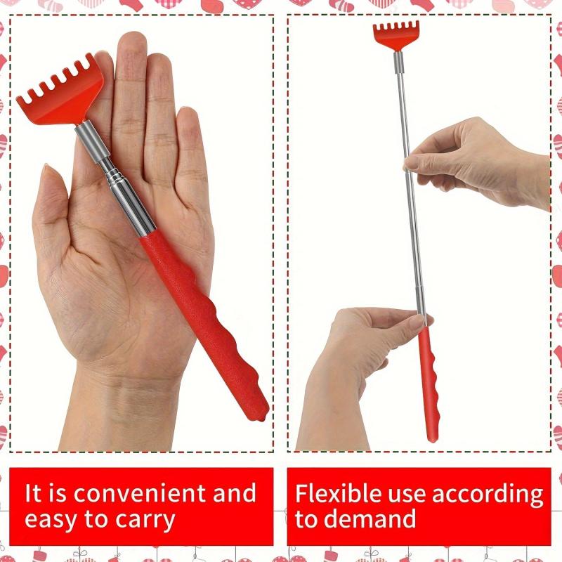 Telescoping Stainless Steel Back Scratcher - Portable Metal Massage Tool