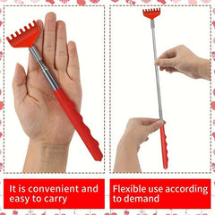 Telescoping Stainless Steel Back Scratcher - Portable Metal Massage Tool