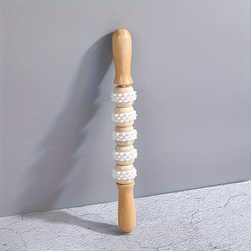 Handheld Wooden Massage Roller Stick for Muscle Relaxation