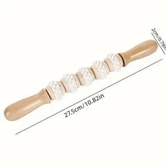 Handheld Wooden Massage Roller Stick for Muscle Relaxation