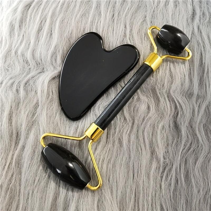 Jade Roller Gua Sha Set Natural Beauty Tools for Facial Care & Massage
