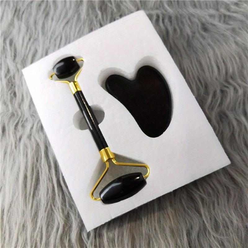Jade Roller Gua Sha Set Natural Beauty Tools for Facial Care & Massage
