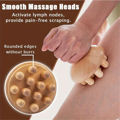 2pcs Wood Mushroom Massager Wooden Massage Stick Wood Massager