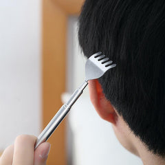 Portable Stainless Steel Back Scratcher and Pen Clip Combo