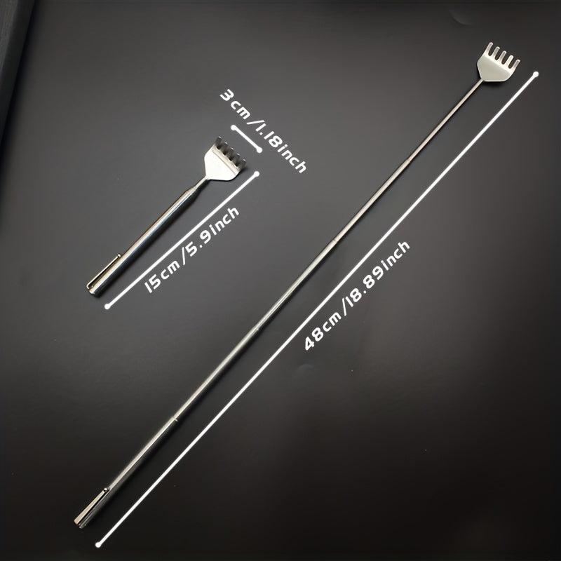 Portable Stainless Steel Back Scratcher and Pen Clip Combo