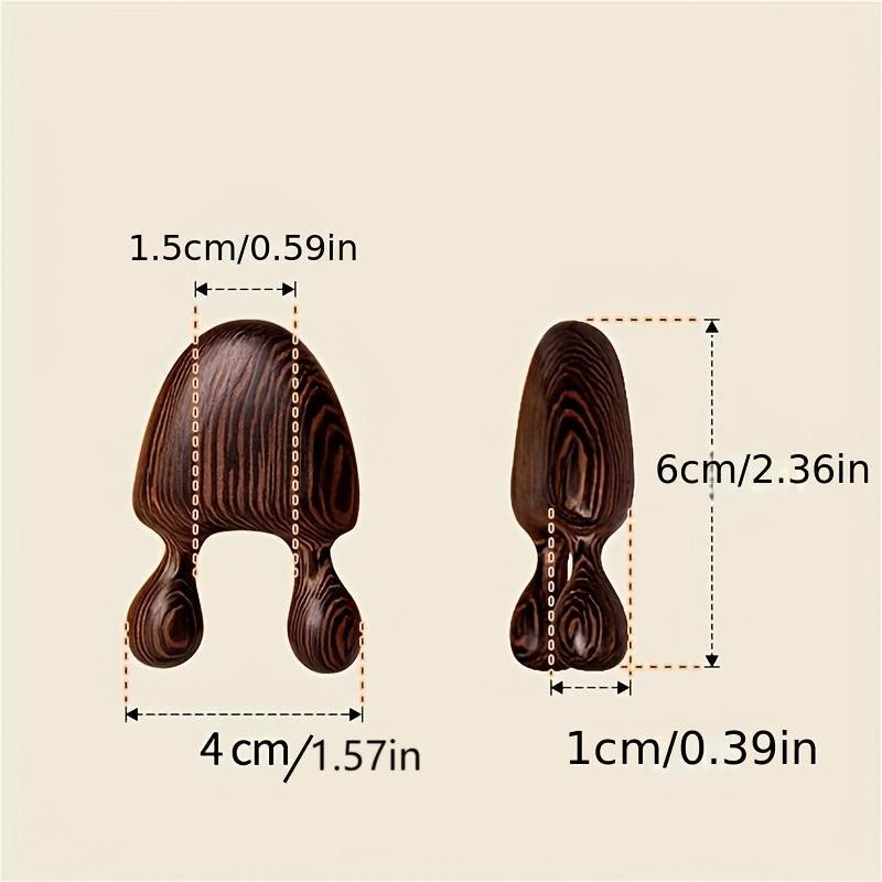Wooden Massage 2 Tooth Port Face Gua Sha Scraper