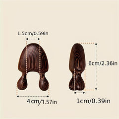 Wooden Massage 2 Tooth Port Face Gua Sha Scraper