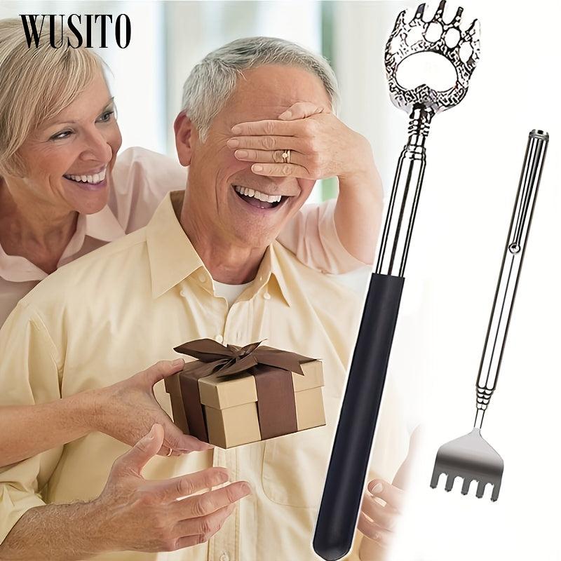 2 Pack Extendable Bear Claw Back Scratcher with Gift Bag for Men Women