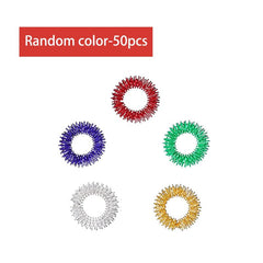 50pcs Acupressure Rings Spiky Finger Ring Set for Teens Adults