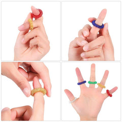 50pcs Acupressure Rings Spiky Finger Ring Set for Teens Adults
