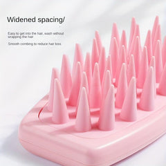 Long Handle Massage Shampoo Brush Silicone Comb
