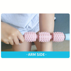 Handheld Massage Roller for Yoga Stretching Muscles Pink