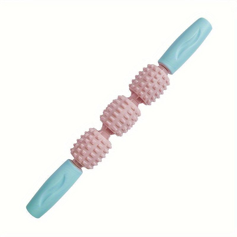 Handheld Massage Roller for Yoga Stretching Muscles Pink