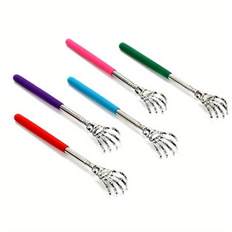 1pc Retractable Back Scratcher Stainless Steel Horn Massager