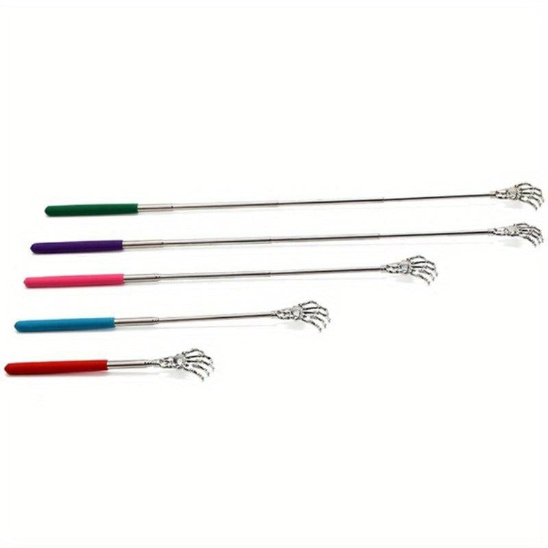 1pc Retractable Back Scratcher Stainless Steel Horn Massager