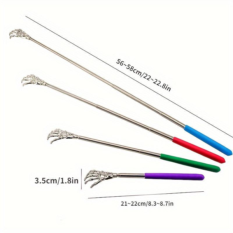1pc Retractable Back Scratcher Stainless Steel Horn Massager