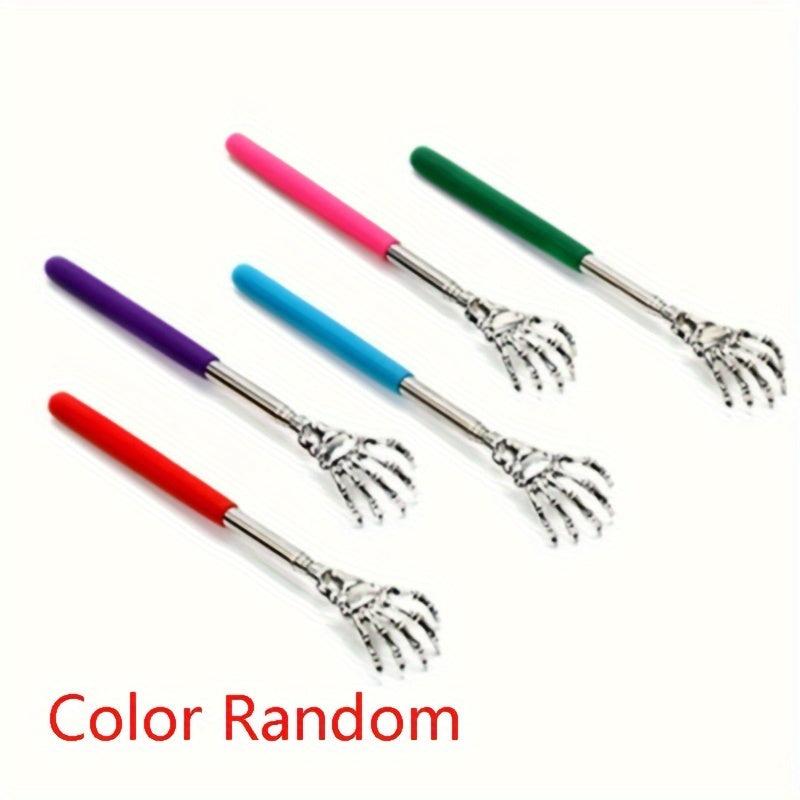 1pc Retractable Back Scratcher Stainless Steel Horn Massager