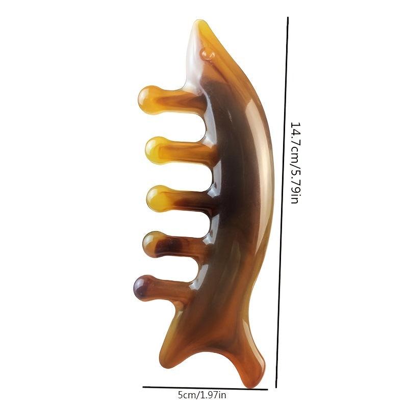 Shark Comb Massage Brush Five Teeth Meridians Neck Scraping Massager