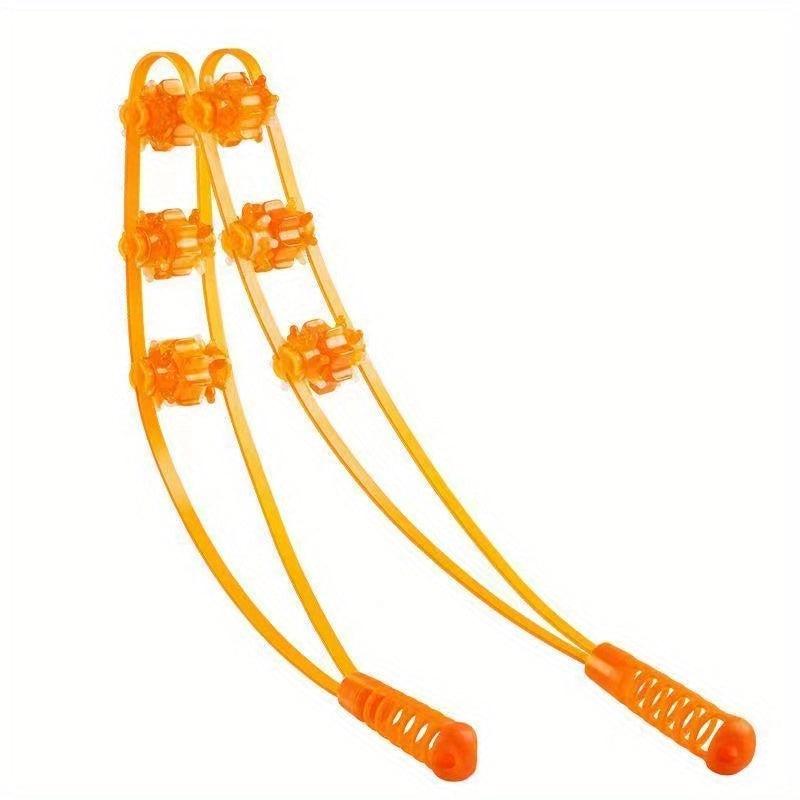 Hand Pull Roller Massager Full Body Relaxation Back Waist Shoulder Massager