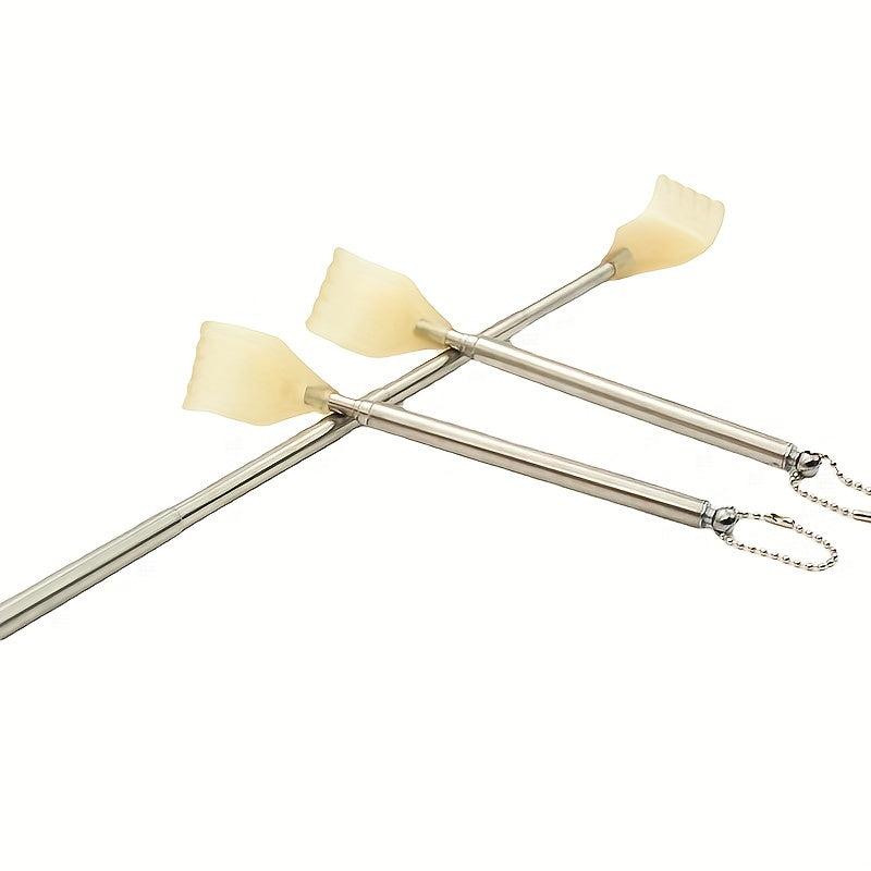 1pc Extendable Back Scratcher Stainless Steel Telescopic Claw Massager