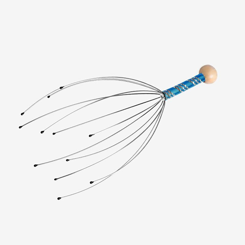 Silver Octopus Head Massager for Scalp and Back Scratching