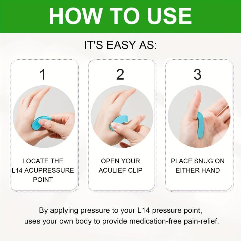 Acupressure Hand Massage Clip for Migraine Relief