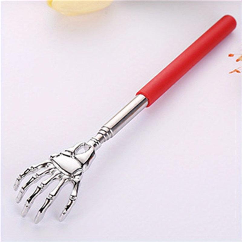 1pc Retractable Back Scratcher Tool Stainless Steel Horn Massager