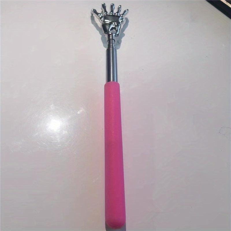 1pc Retractable Back Scratcher Tool Stainless Steel Horn Massager