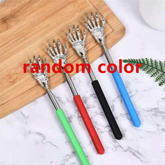 1pc Retractable Back Scratcher Tool Stainless Steel Horn Massager