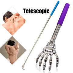 1pc Retractable Back Scratcher Tool Stainless Steel Horn Massager