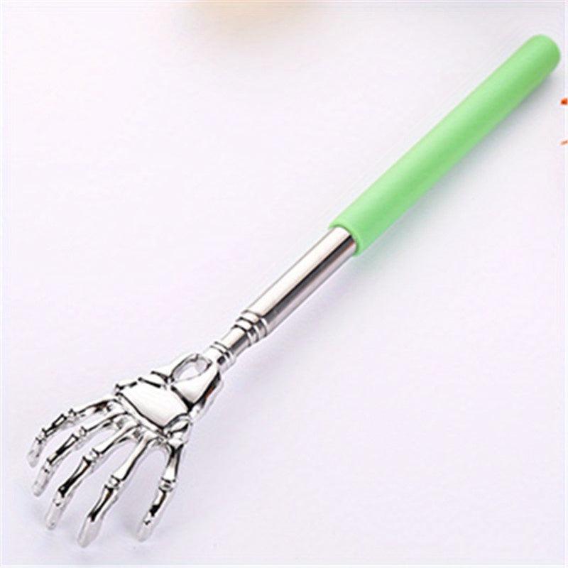1pc Retractable Back Scratcher Tool Stainless Steel Horn Massager