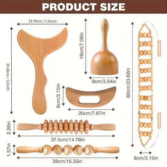 6pcs Wood Massage Tools Wooden Massager For Body Shaping Massage Tool Set