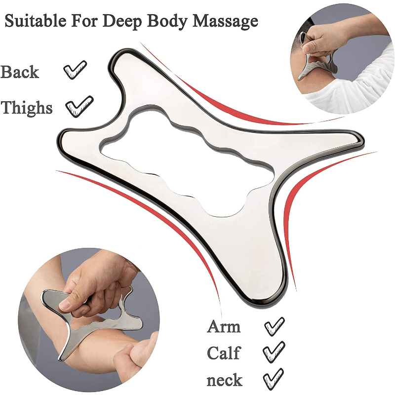 Fascial Knives Physiotherapy Massager IASTM Tool Stainless Steel Gua Sha Plate