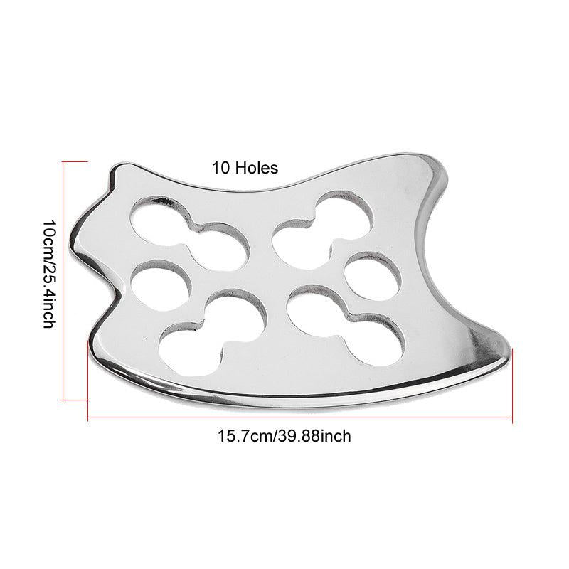 Stainless Steel Scraping Massage Tool 10 Holes Physcial Massager