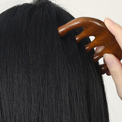 Golden Sandalwood Head Massager Comb Soothes The Meridians