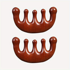 Golden Sandalwood Head Massager Comb Soothes The Meridians