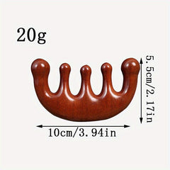 Golden Sandalwood Head Massager Comb Soothes The Meridians