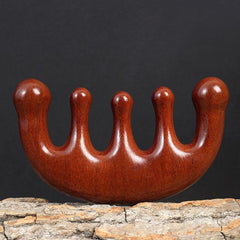 Golden Sandalwood Head Massager Comb Soothes The Meridians