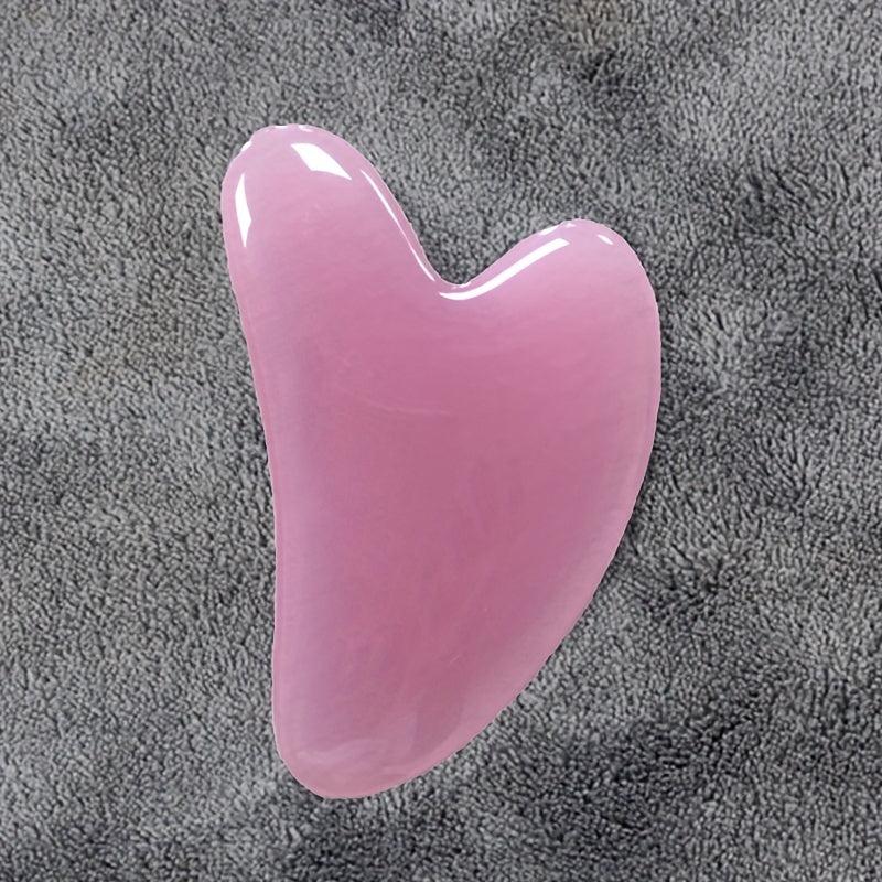 Heart Shaped Gua Sha Board Resin Massager Beeswax Scraper Skin Care Tool